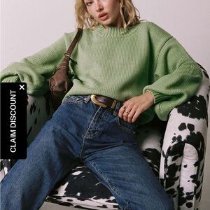 Princess Polly Green Harmony Sweater